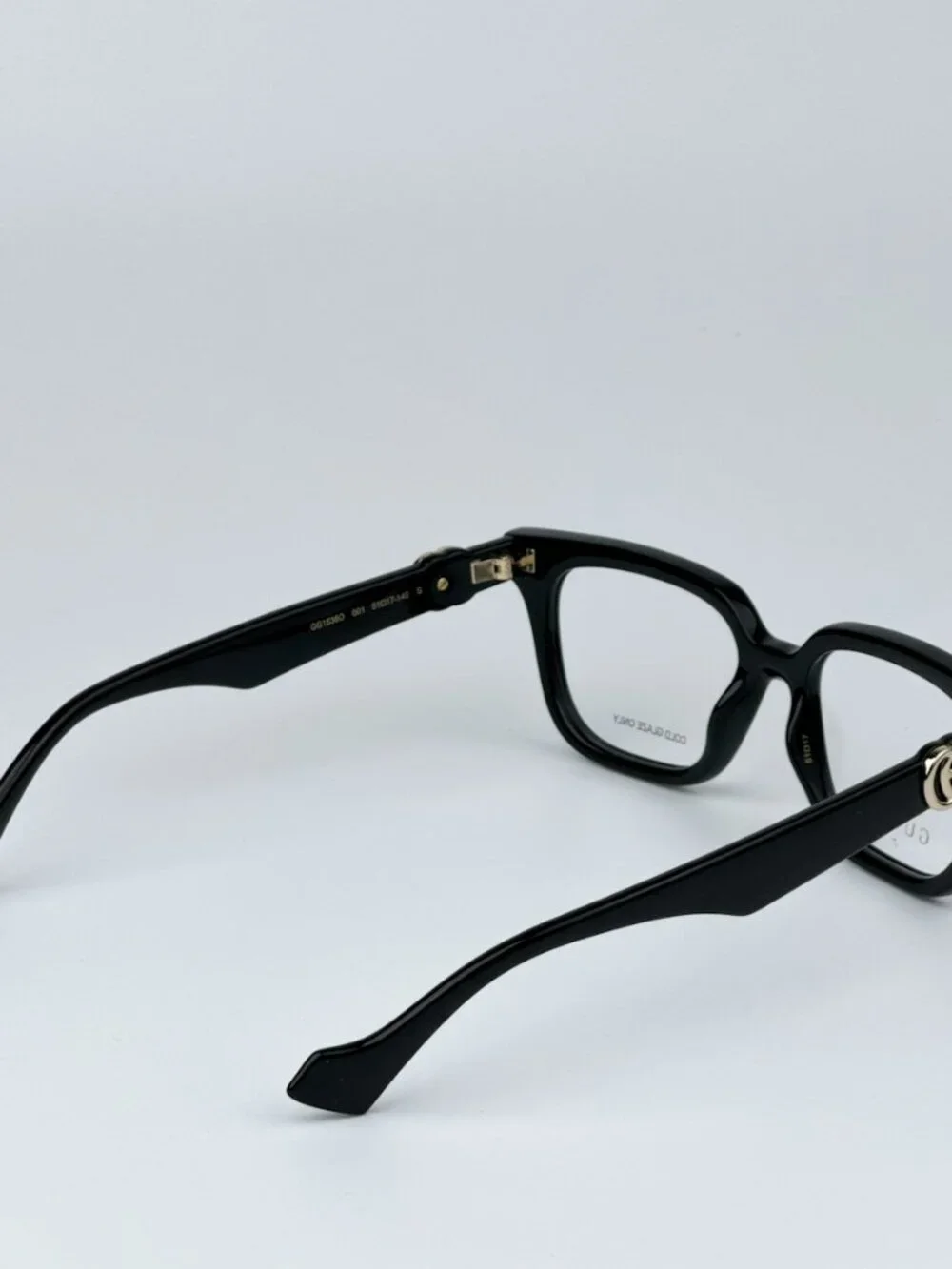 Gucci GG1536O 001 BRAND NEW Eyeglasses Black Square Women